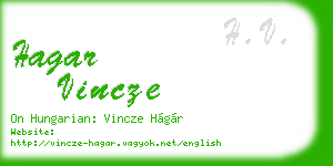 hagar vincze business card